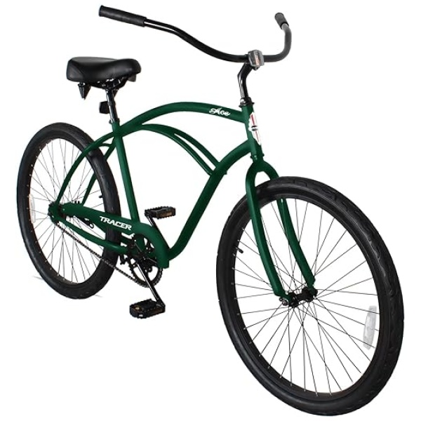 Tracer ACE 26in Single Speed Beach Cruiser Bike with Coaster Brake for Mens and Womens -Multiple Colors
