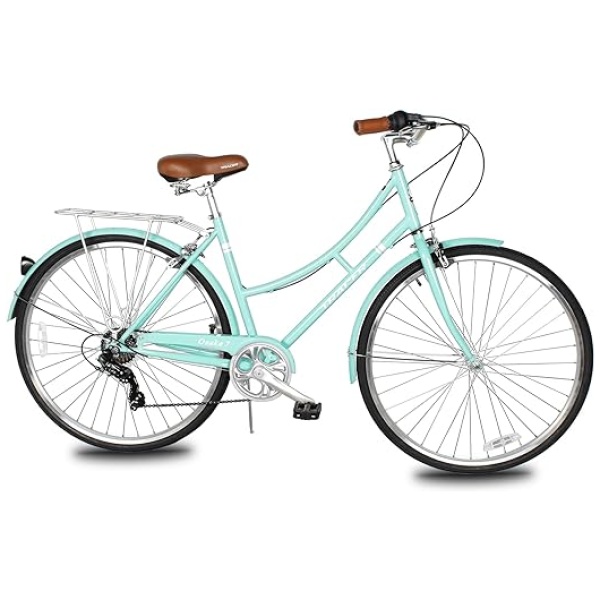 Tracer Osaka Hybrid Bikes, Steel Frame, Shimano Nexus Inter 3/7 Speed, Brown Seat Brown Grips, Road Bike, City Bike, Multiple Colors