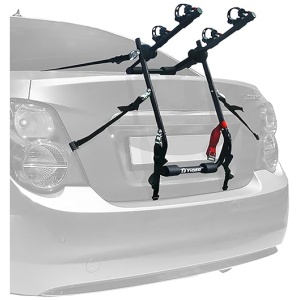 Tyger Auto Deluxe Black 2-Bike Trunk Mount Bicycle Carrier Rack. (Compatible with Vehicles Without Rear Spoilers) | TG-RK2B202B