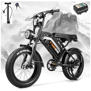 V20 3.0 Electric Bike for Adults,750W/1500W Motor,48V15Ah/30Ah Removable Battery Ebike, 100 Miles Max Range, Dual Disc/Hydraulic Brakes, 27-28mph...
