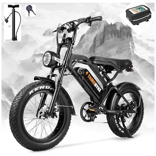 V20 3.0 Electric Bike for Adults,750W/1500W Motor,48V15Ah/30Ah Removable Battery Ebike, 100 Miles Max Range, Dual Disc/Hydraulic Brakes, 27-28mph...