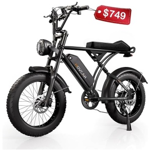 V60 Series Electric Bike, 48V 18.2/15.6Ah Removable Battery 20” Fat Tire Electric Bike, 1500/1000W Motor 33/30MPH Top Speed Electric Motorcycle, 7...