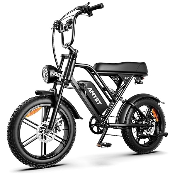 V9-G60 Electric Bike for Adults, 1000W/Peak 1500W Ebike with 48V25Ah/20Ah Removable Battery,32MPH &70 Miles 7 Speed Gears,20" Fat Tire Electric...