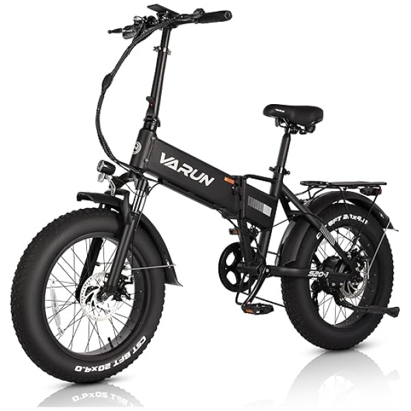 VARUN E Bikes for Men - 500W Folding Electric Bike for Adults Up to 40 Miles,13AH Anti-Theft Designed Battery, Shock Absorber, and Pedal-Assist...