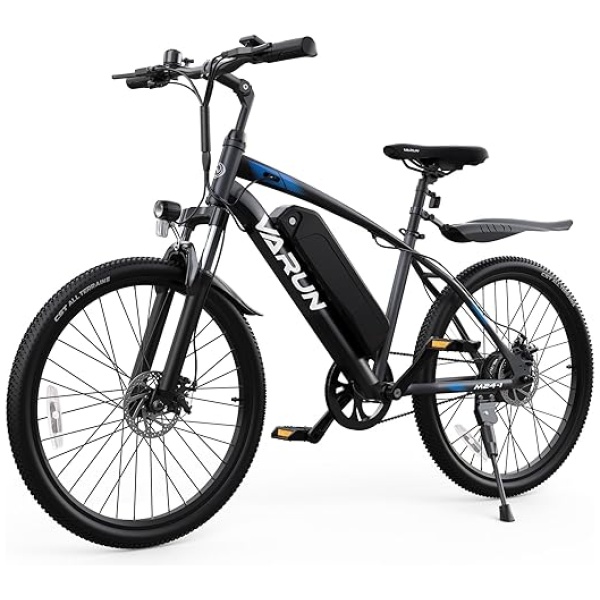 VARUN Electric Bike for Adults, 350W 20MPH Commuter Ebike with 36V Removable Battery, 24'' Electric Mountain Bike with Front Fork Suspension and...
