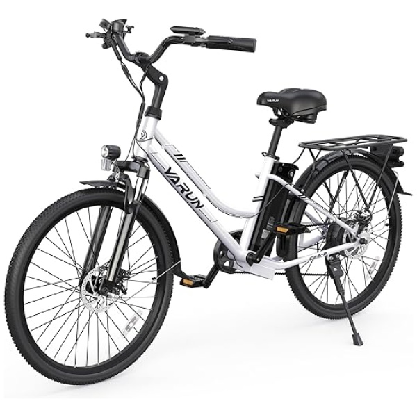 VARUN Electric Bike for Adults - 500W Electric Bicycle Up to 40 Miles, Removable Battery, 7-Speed, and Shock Absorber, Stylish 26" Ebike Suitable...