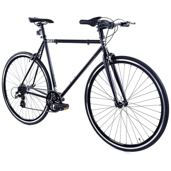 Velo-7 Urban Commuter Bike, 7 Speed Golden Series Road Bike with 700c Wheels. Ideal for Teens and Adults - The Bike Comes in Different Sizes