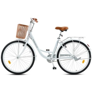 Viribus Beach Cruiser Bike for Women, 24 26 inch Womens Cruiser Bike, Womens Bike with Basket 1 Speed, Beach Cruiser Bike for Short Women with...
