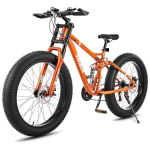 Viribus Fat Tire Bike, Mens Bike Mens Mountain Bike 21 Speed with Front and Rear Suspension, Aluminium Alloy Frame, 26 inch Offroad MTB Adult Bike...