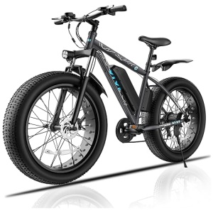 Vivi F26F Electric Bike 500W 26" x 4.0 Fat Tire Electric Bike with 48V 13Ah Removable Battery, 7 Speed, 25MPH, Cruise Control, Up to 50 Miles for...