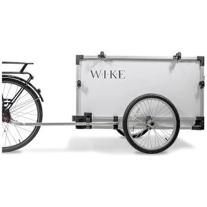 WIKE Landscaping & Utility Aluminum Cargo Bike Trailer: Inside Cargo dims 26" Wx43 Lx24 W - Easy Load Tailgate, 4 Tool Holders, Heavy Duty Side...
