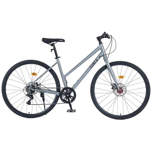 Womens Hybrid Bike, 7 Speed Road Bike Disc Brake, 700C Wheel Adult Bikes for Women and Men, City Commuter Road Bicycle