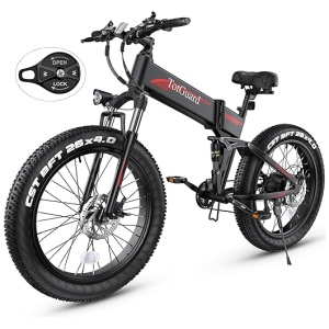 Wooken Electric Bike, 26''x4.0 Electric Bike for Adults 500W Ebike 21.6Mph Folding Fat Tire Electric Bike with 48V 480Wh Removable Battery, Dual...