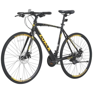 ZUKKA 700C Road Bike for Adult,24-Speed Unisex Hybrid Road Bicycle, Alloy Frame/Dual-Disc Brakes/Multiple Colors